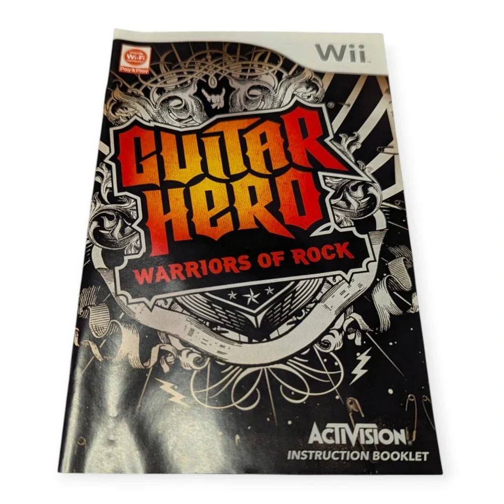 Guitar Hero Warriors of Rock Nintendo Wii Game Complete with Manual Activision